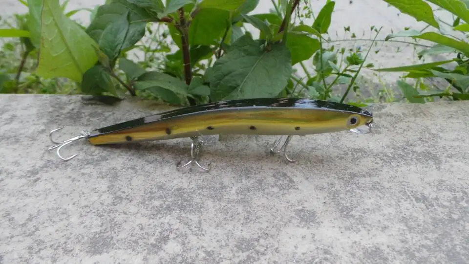 15 шт. 13.5cm14gBig игра рыболовные приманки Пластиковые жесткие снасти Рыба PESCA
