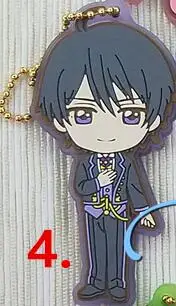 1 шт. аниме брелок карта Captor Sakura Li TUKISIRO YUKITO KINOMOTO TOUYA брелок для телефона подвеска резиновый брелок - Цвет: 4