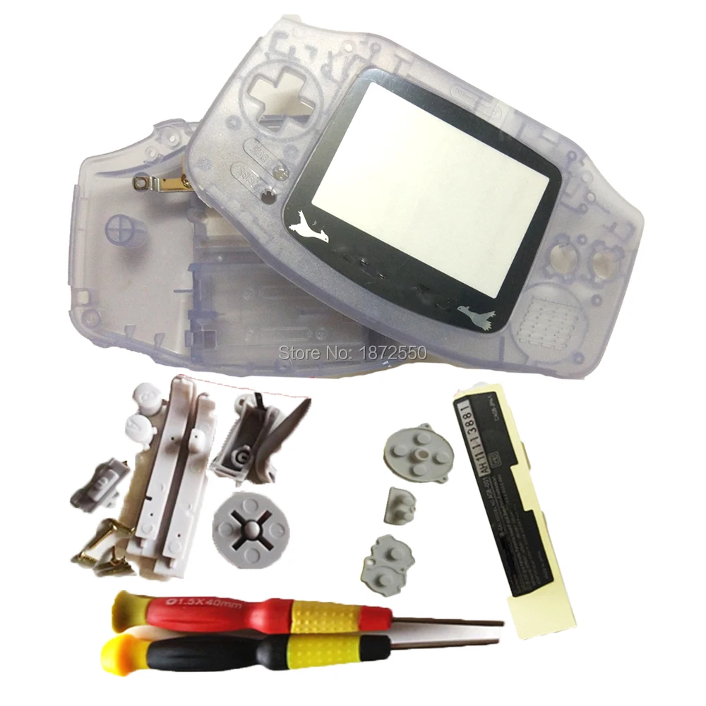 Новый прозрачный фиолетовый чехол для игрового корпуса GameboyAdvance GBO DMG с