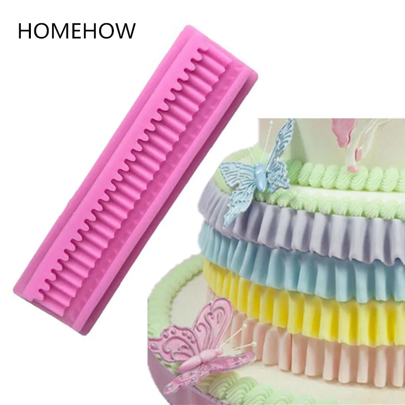 HOMEHOW 1 шт./лот длинная фотоволна помадка торт шоколад силиконовые формы 20*4 9*1 см