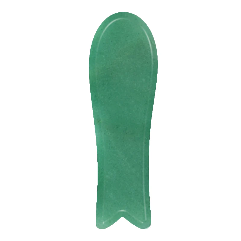 Прямая Jade Gua Sha массажер для лица Guasha натуральный зеленый нефрит соскабливающая доска Jade Guasha массажный инструмент Gua Sha камень