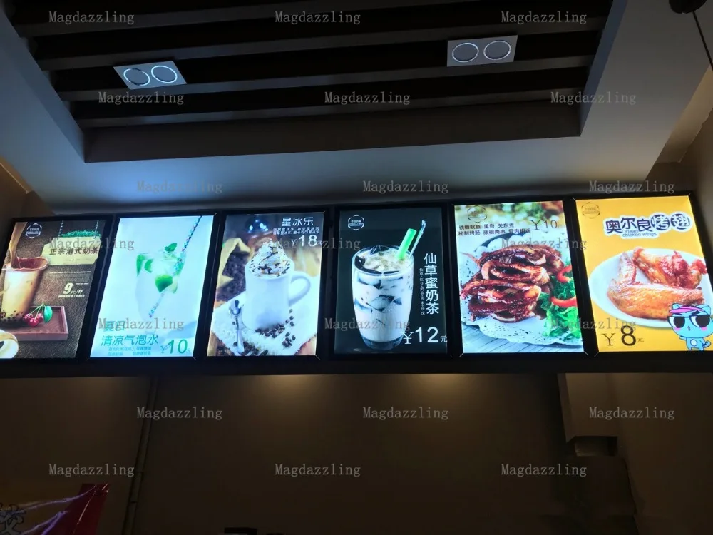 Ультратонкие черные алюминиевые осветительные приборы 6 шт. 60 Х70 см светодиодные