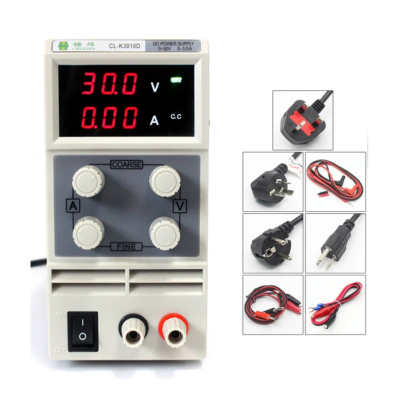 Лабораторный блок питания chuilian CL3010D 30 В 10 А одноканальный Регулируемый цифровой 0