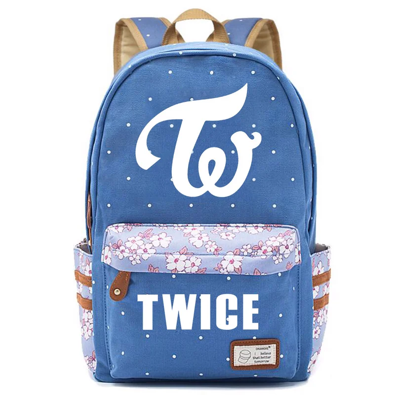 New KPOP JEONGYEON TZUYU CHAEYOUNG Twice Flower Dot Boy Girl School Bag Women Bagpack Teenagers Schoolbags Canvas Femme Backpack | Багаж и