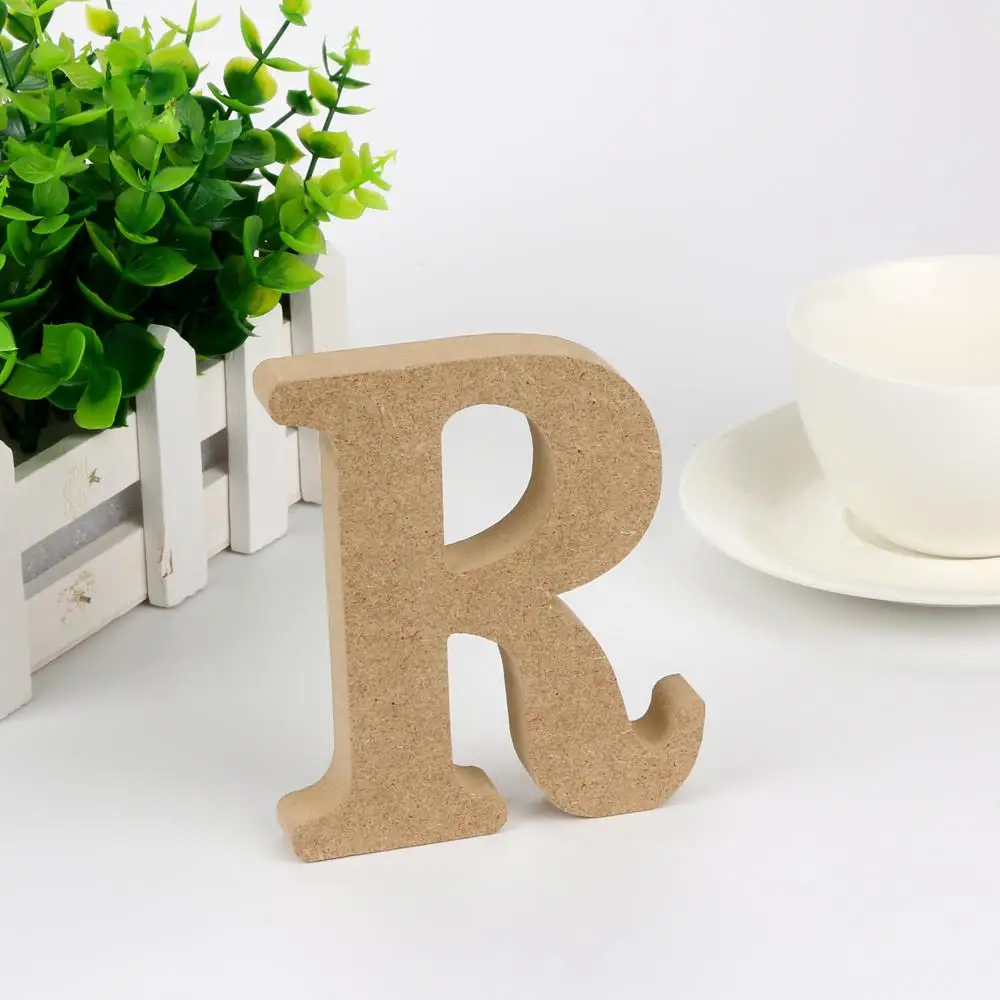 DIY A-&-Z деревянные буквы ремесла Алфавит художественное украшение для ретро дерево украшение для стен, для бара паба офис Свадьба Вечеринка домашний декор D1 - Цвет: R