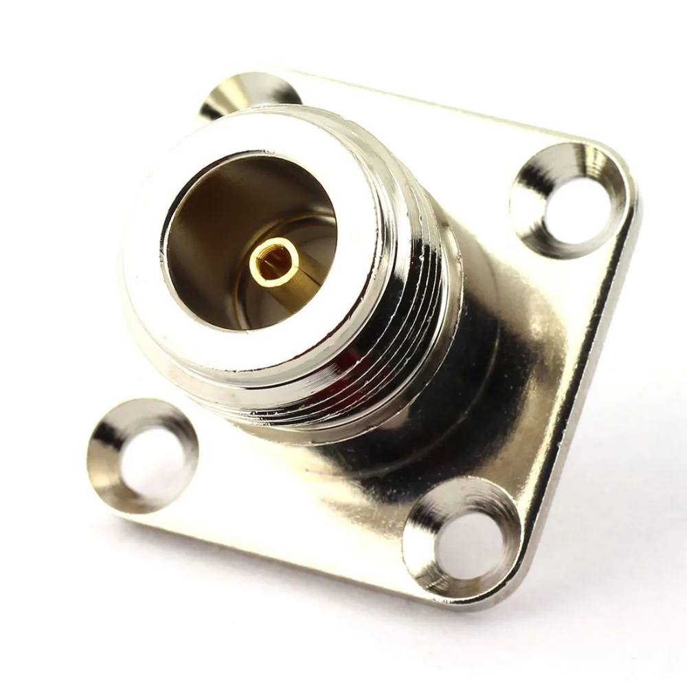 N Женский 4 отверстия Панель Крепление припоя чашки разъем Разъем RF коаксиальный