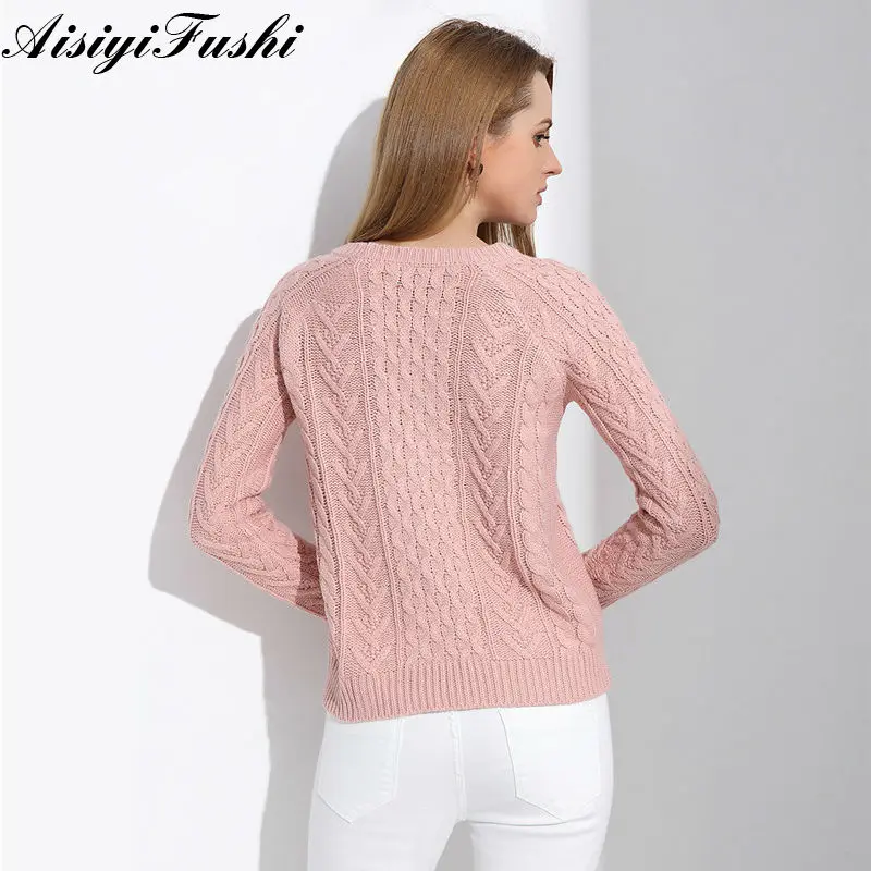 Warm Womens Ribbed Sweater Female Women Jumpers Winter Woman Light Pink Knitting Pullovers Mujer Invierno Fashion 2020 | Женская одежда