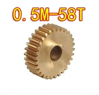2pieceslot 0 5m 58teeth plane spur copper mold small modulus gear diameter30mm hole d5mm