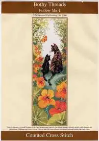 Высококачественный комплект для вышивки крестиком с надписью follow me Кот Китти