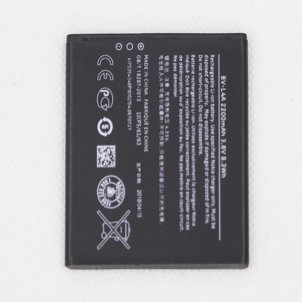 5 шт./лот новый литий-ионный аккумулятор для Nokia Lumia 535 830 RM984 RM-1090 RM-1089 RM-985 2200mAh BV-L4A BVL4A