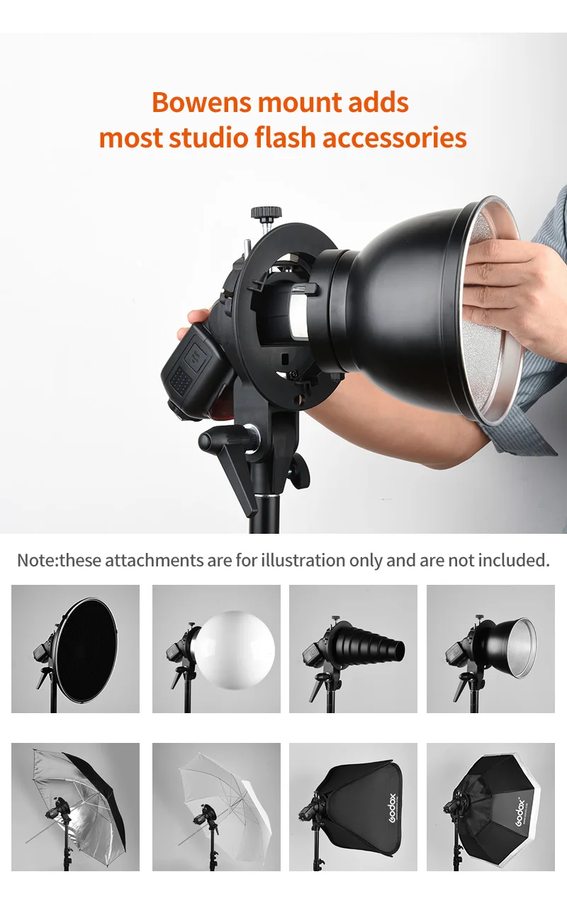 Godox S держатель s-типа кронштейн для Bowens S Крепление Snoot софтбокс красота блюдо соты Speedlite Flash Snoot соты