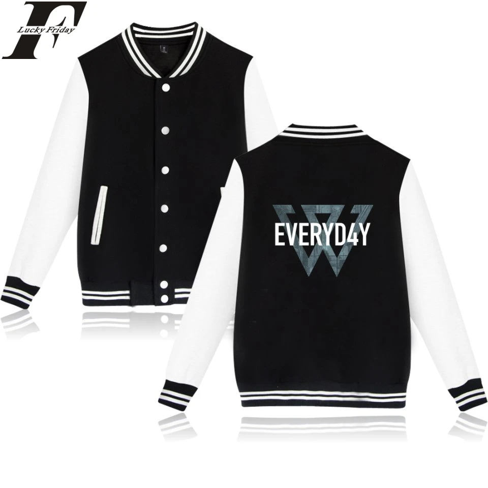 LUCKYFRIDAYF WINNER EVERYD4Y kpop модная Мужская и Женская бейсбольная куртка повседневные