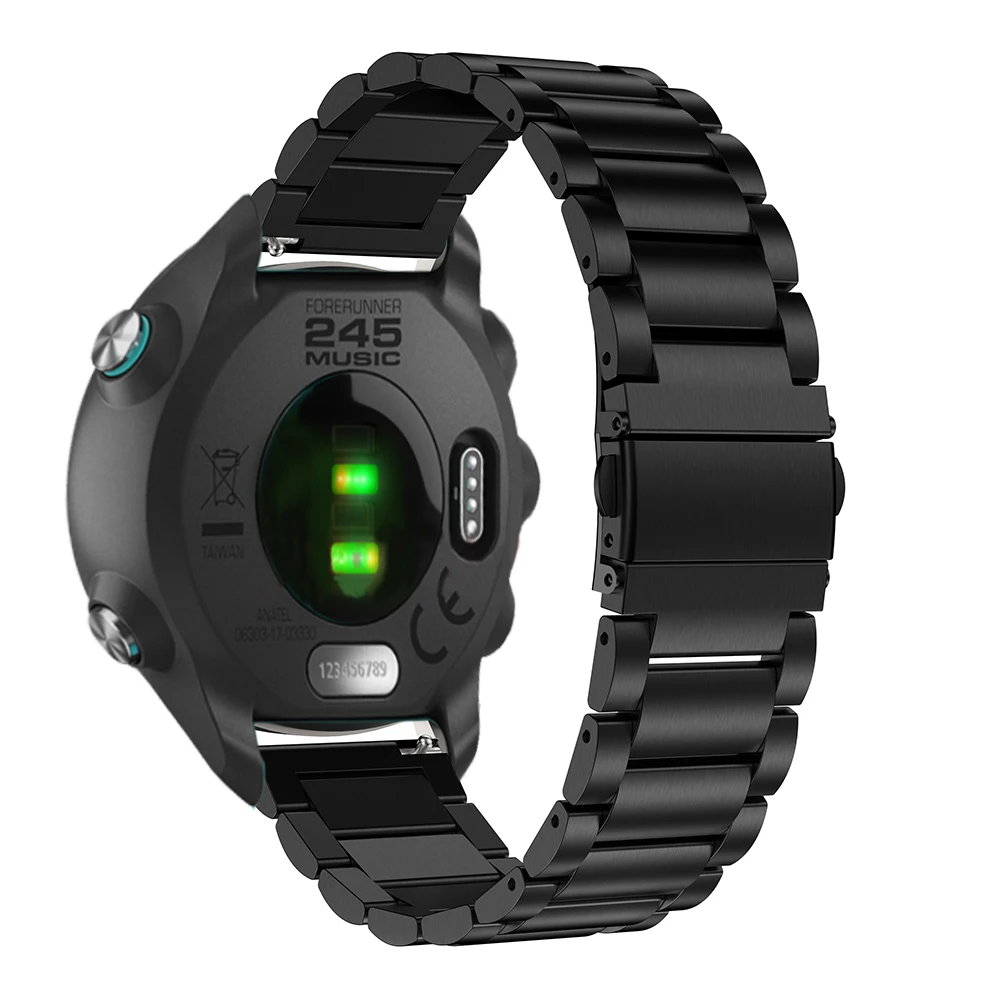 Ремешок для часов из нержавеющей стали Garmin Forerunner 245/245M/645/Vivoactive 3/Vivomove HR смарт