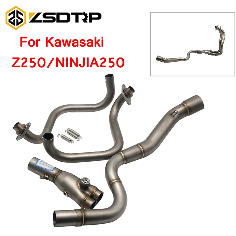 

ZSDTRP для Kawasaki Z250 Ninja250 300 модифицированный выхлопной адаптер для мотоцикла среднее соединение трубы глушитель полная система