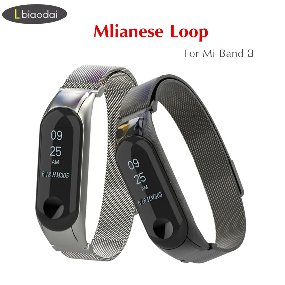 Mi Band 4 3 ремешок для mi Band 3 браслет mi lanese ремешок на запястье металлический ремешок mi band 3 ремешок из нержавеющей стали mi Band 3 браслет