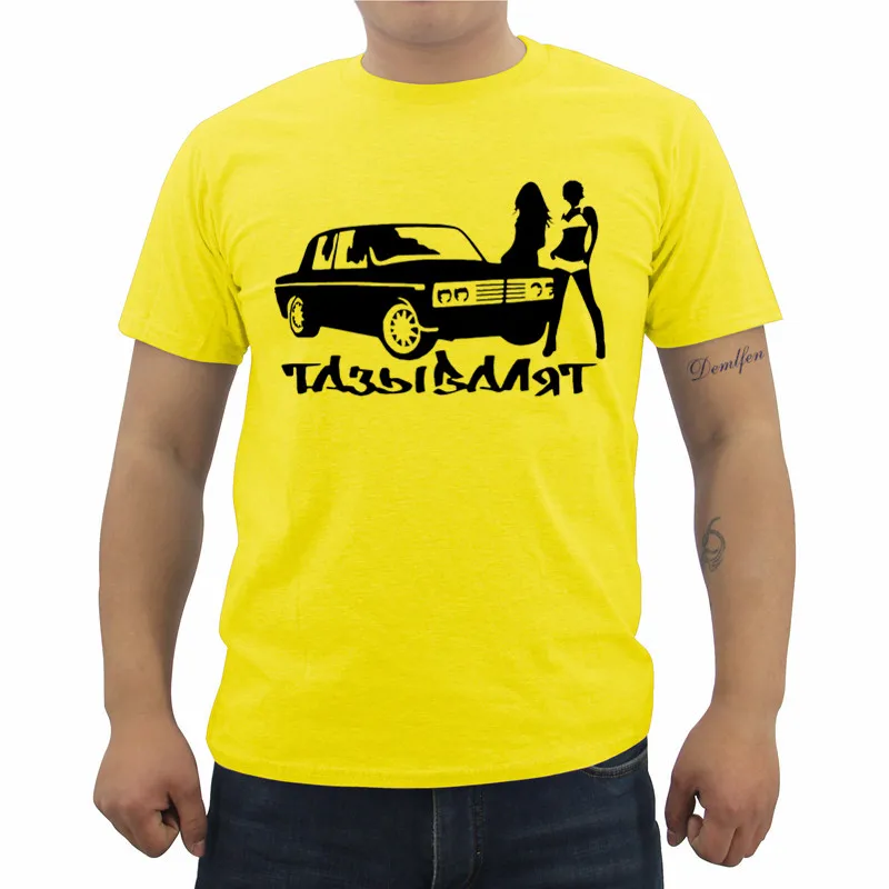 Мужская хлопковая футболка с коротким рукавом и круглым вырезом новая принтом Tazy