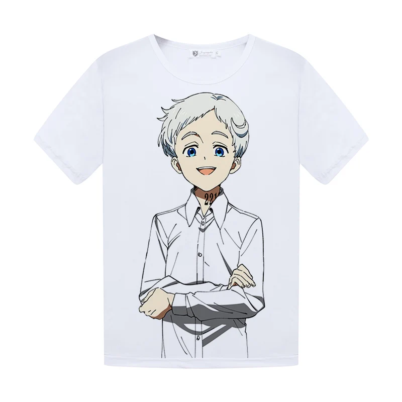 Костюм для косплея «Обещанный Neverland Cospaly Ray Norman Emma», футболка с японским аниме «Yakusoku no Neverland», летняя футболка