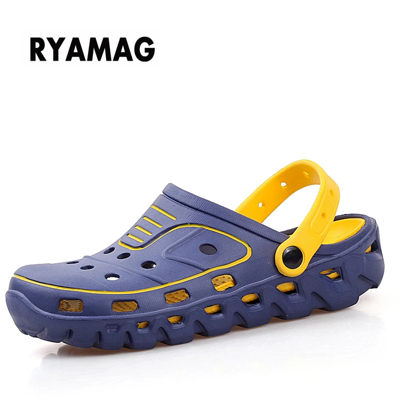 2018 Для мужчин пляжные сабо сетки воздуха Сандалии для девочек Повседневные