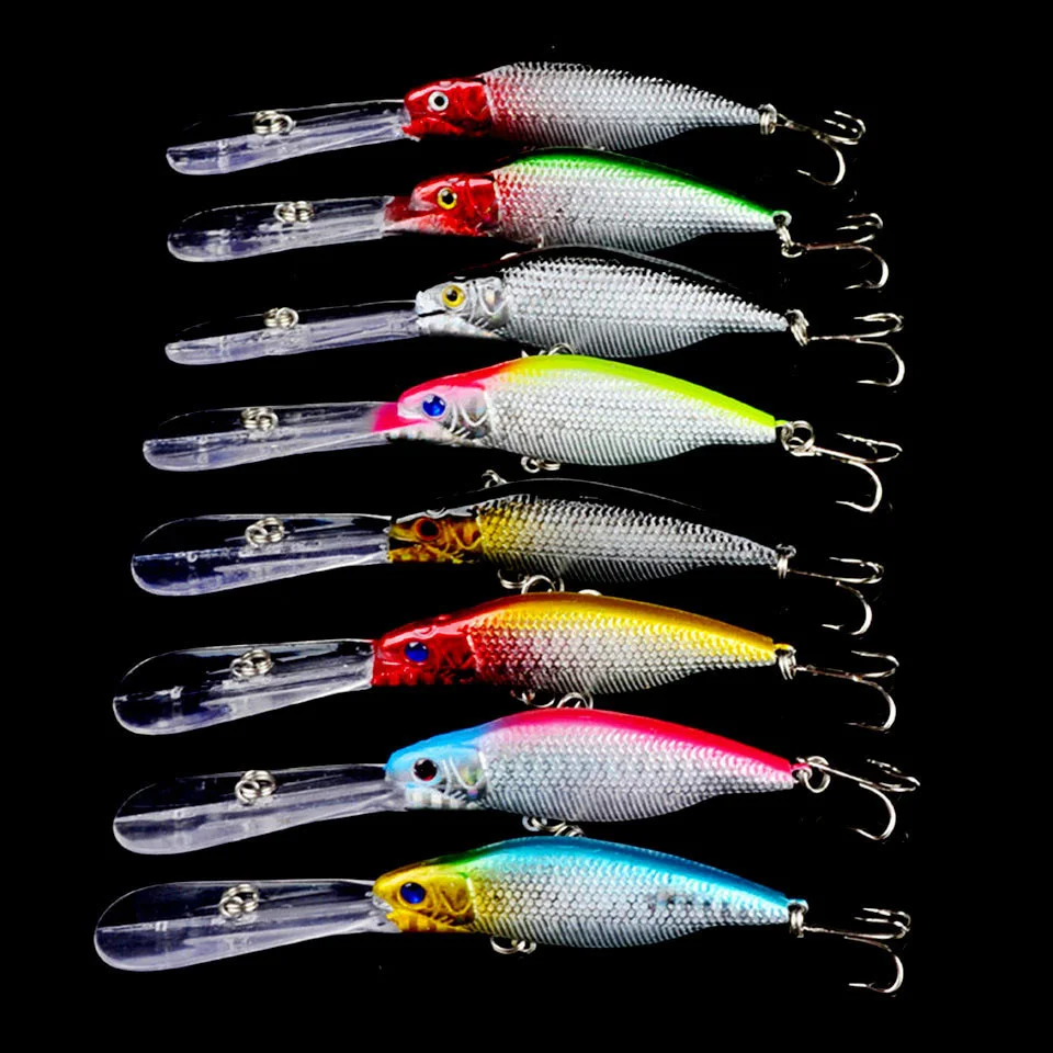 70 шт./лот набор рыболовных приманок 9 разных стилей гольян модели приманка