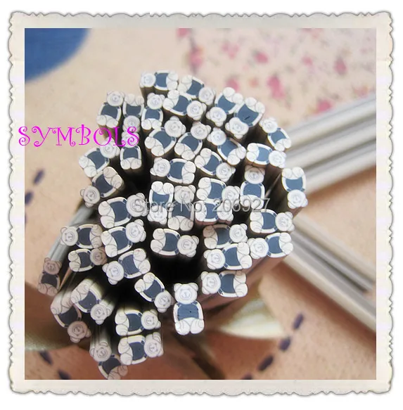 5pcs E-15 5mm Cute Animal Cane Fancy Nail Art Polymer Clay Decoration | Красота и здоровье