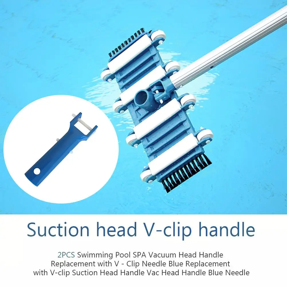 2 шт бассейн спа вакуумная головка замена ручки с v-клипсой и иглой Синий Замена |