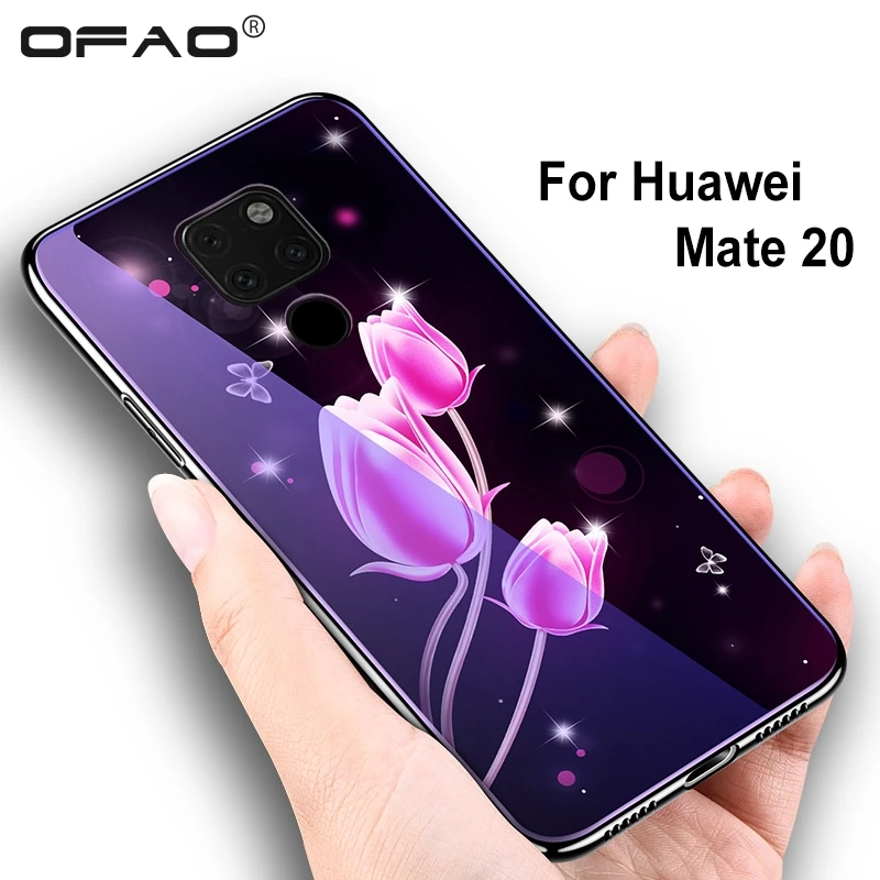 Чехол для Huawei Mate 20x стеклянные чехлы телефонов 20 Pro Lite X покрытие синий свет