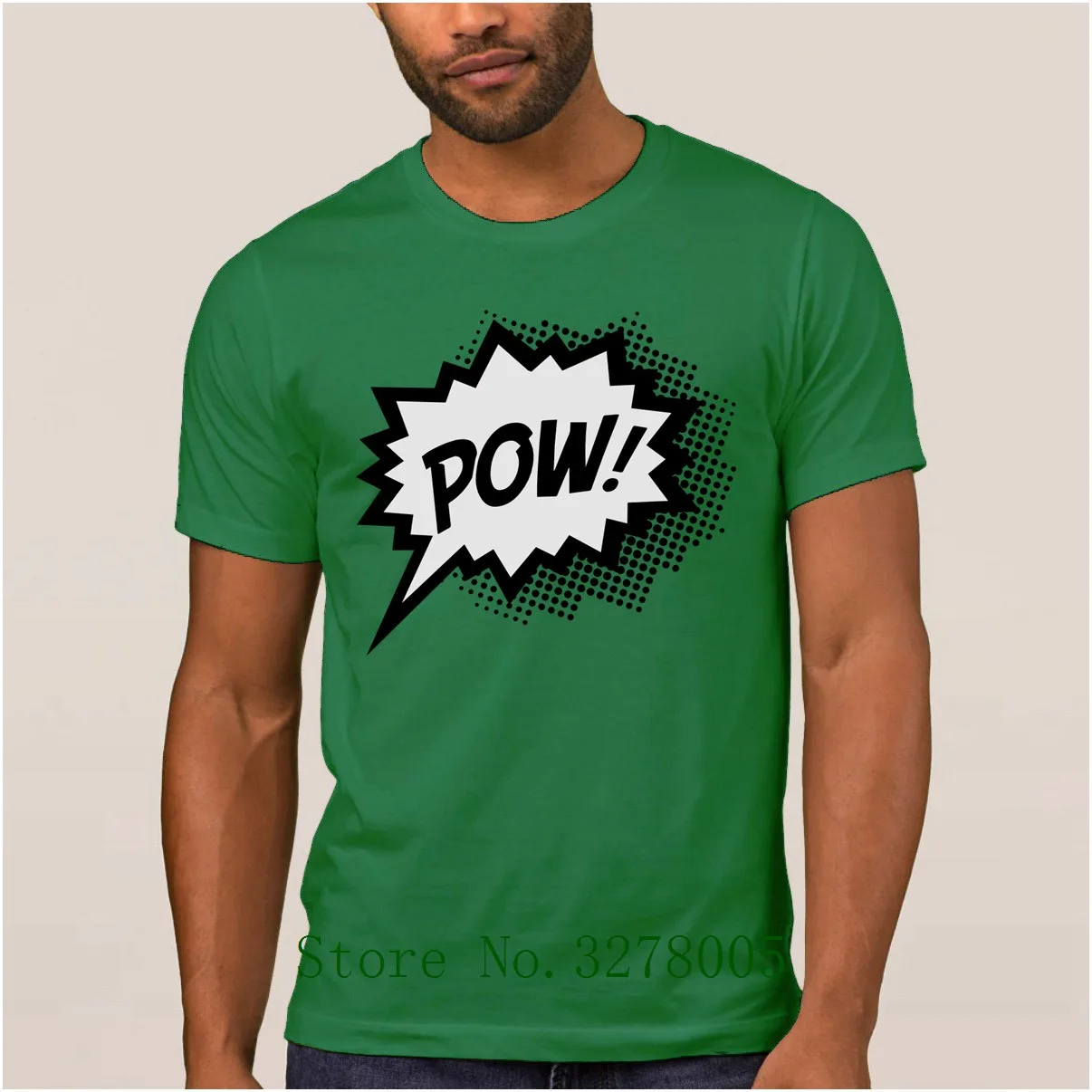 Подарочная сумасшедшая комиксная футболка Pow с героями мультфильмов забавная