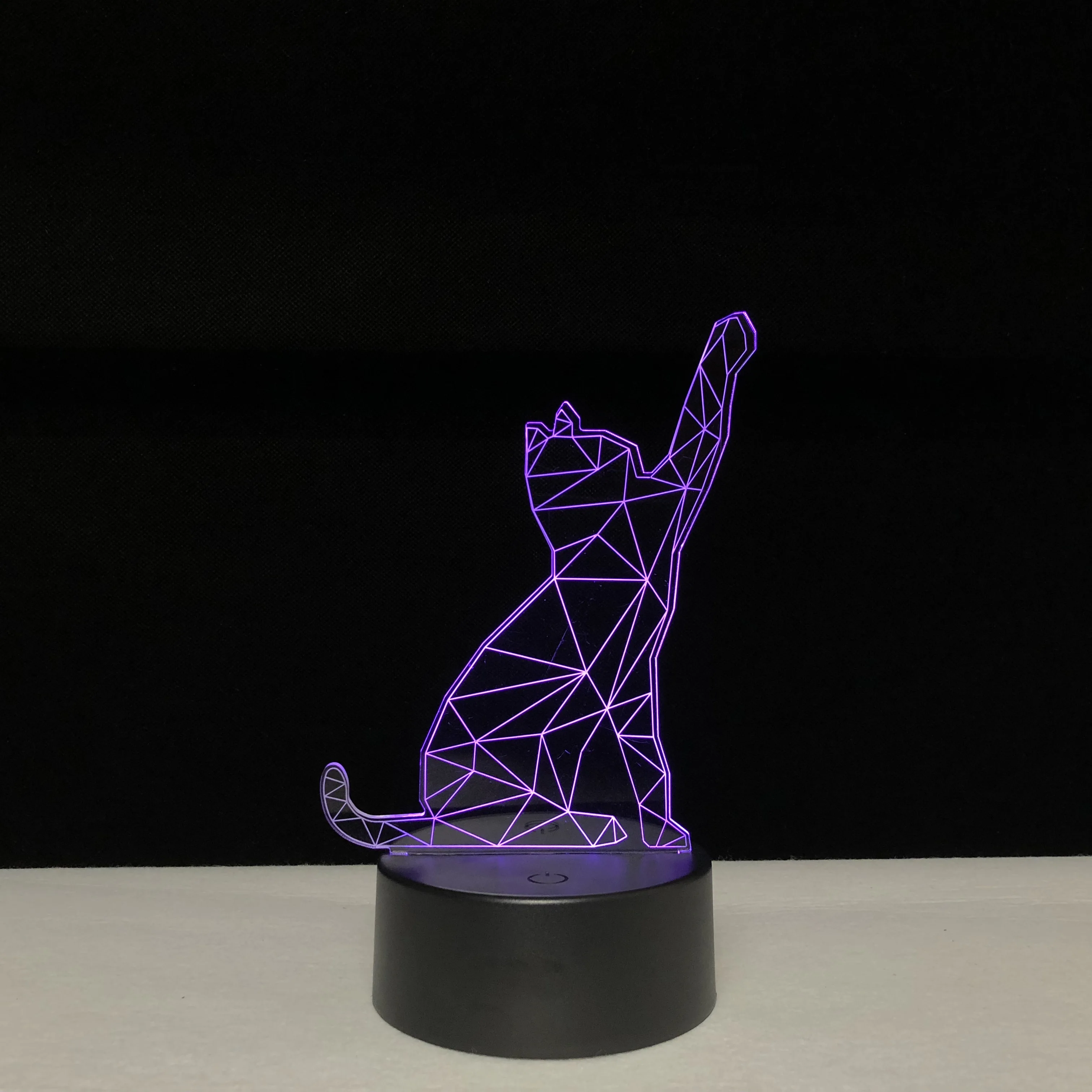 Животные Kawaii Кошка 3D освещение LED USB настроение гаджеты многоцветные детские