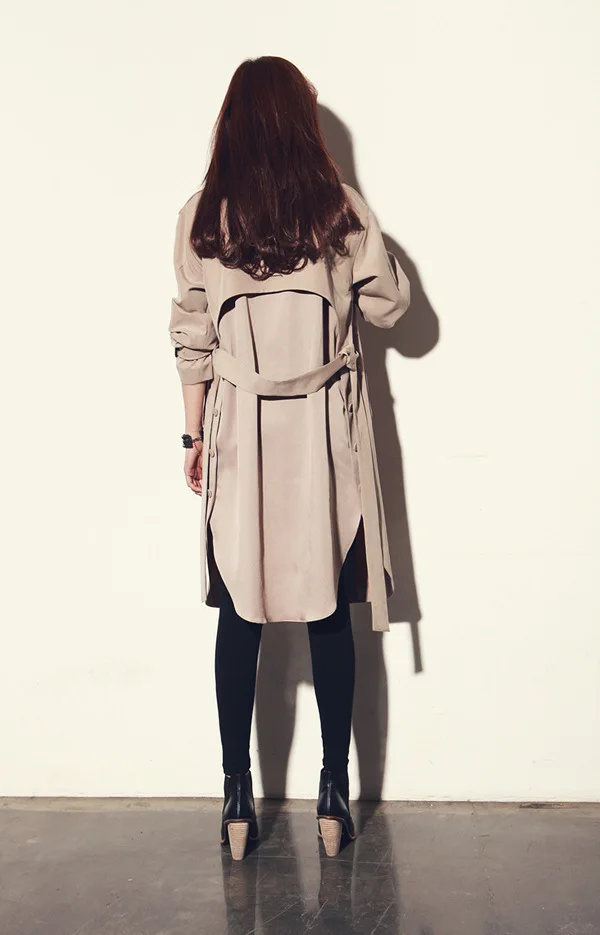 2019 осенне зимний женский большой размер свободный хаки ветровка куртка синий
