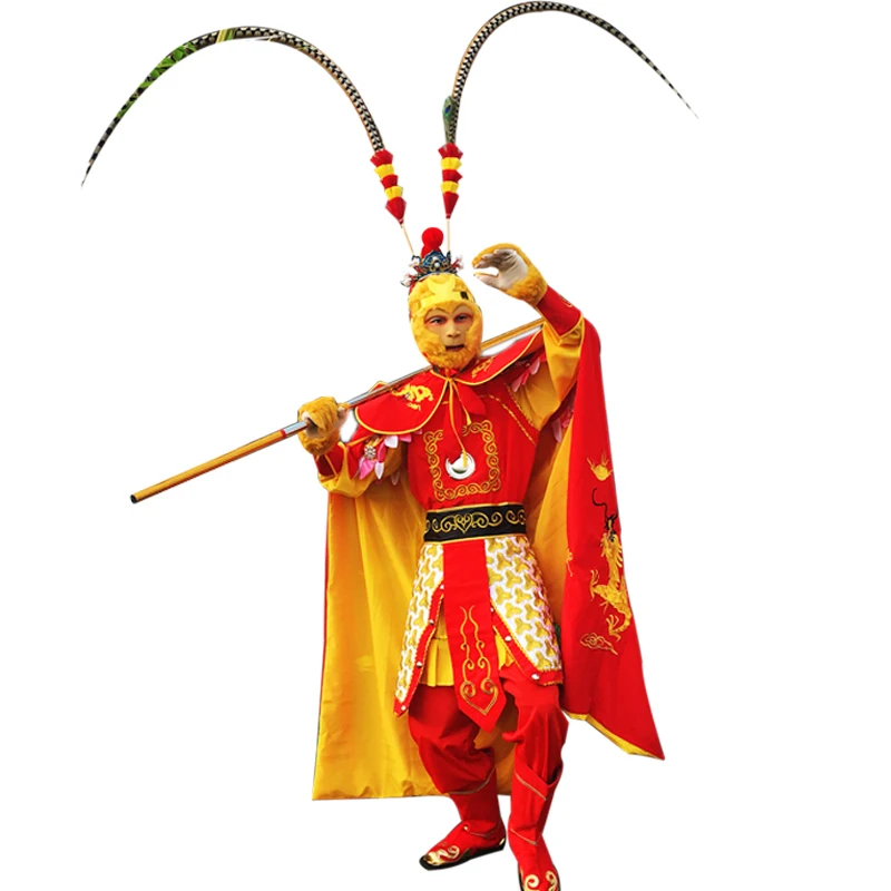 Реалистичный костюм для косплея sun wukong взрослых обезьяны короля одежда костюмы