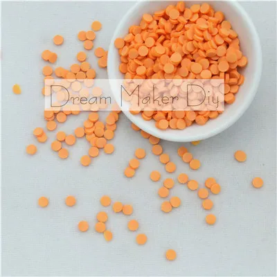 Orange 50 г/лот полимерная Горячая глина Fimo разбрызгивает Прекрасные точки/круглые для рукоделия, DIY конфетти - Цвет: Orange