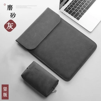 Scrub dark gray s2 Для женщин Для мужчин из матовой искусственной кожи сумка для ноутбука 15,6 14 для Macbook Air 13 Чехол Pro11 12 15 для Xiaomi Mi Тетрадь 12,5 13,3 крышка - Цвет: Scrub dark gray s2
