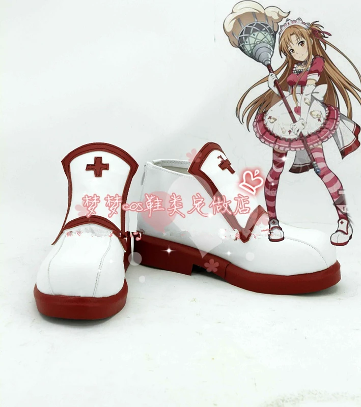 

Sword Art Online Season One Cosplay Yuuki Asuna Women's Shoes Short Boots