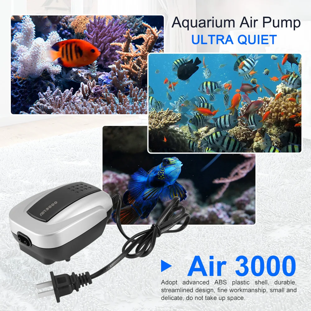 2W 3W 3 5 W AIR 1000 2000 3000 аквариумный воздушный насос увеличивающий рост кислородный