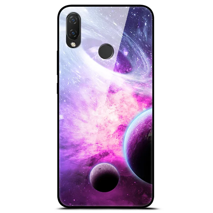 Для huawei Nova 3 чехол 6,3 ''стекло закаленное Роскошная твердая задняя крышка для huawei Nova 3 чехол для телефона NOVA3 Coque Мягкий Бампер Funda - Цвет: 17