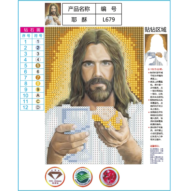 5D DIY картина вышитая бисером Алмазная мозаика фигурки истинный религиозный