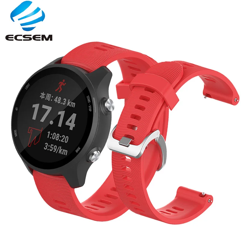 ECSEM браслет ремешок для Garmin forerunner 245/245 music vivoactive 3 тренировочный ремешок аксессуары 20 мм ремешок браслет