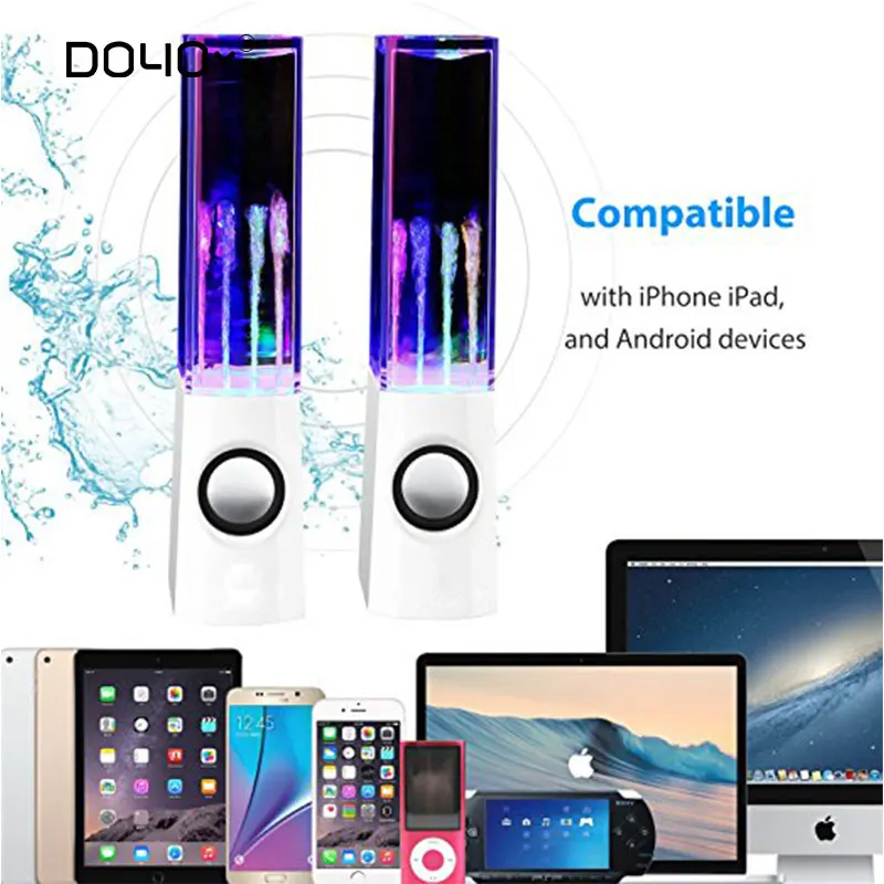Dancing Water Speaker Portable Mini USB LED Light Bluetooth For iphone ipad PC MP3 MP4 PSP subwoofer water-column audio | Электроника