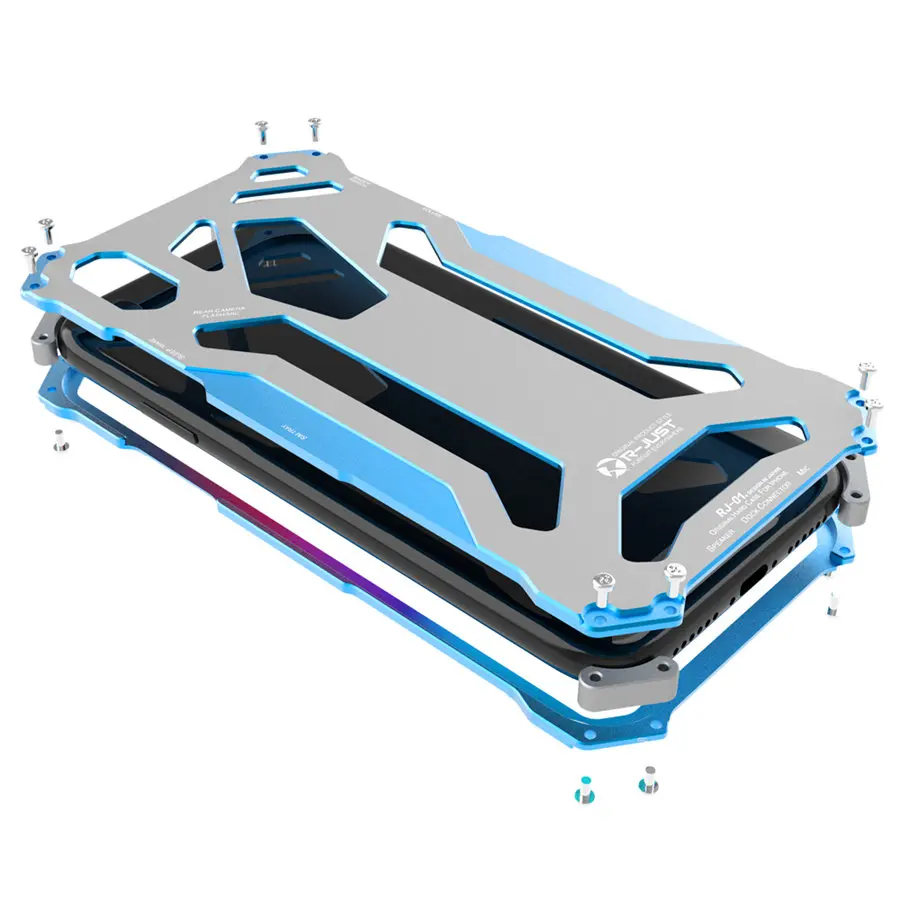 Классный металлический чехол для телефона iPhone XR XS R JUST Gundam алюминиевый оболочка