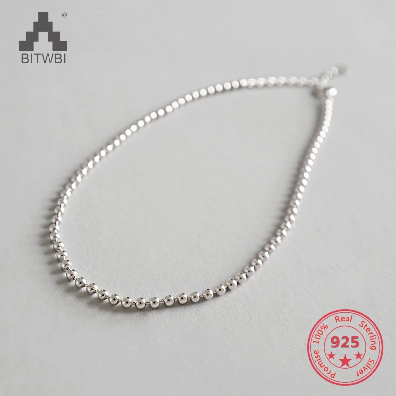 

Fashion Simple 2mm Beads Anklets For Women 925 Sterling Silver Anklet Foot Jewelry Leg Bracelet Silver tobillera plata