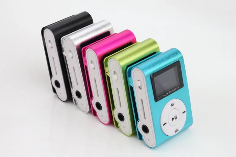 Новинка, мини USB MP3 плеер с металлическим зажимом, ЖК-экран, поддержка 32 ГБ, слот для карт Micro SD, TF, цифровой mp3 музыкальный плеер
