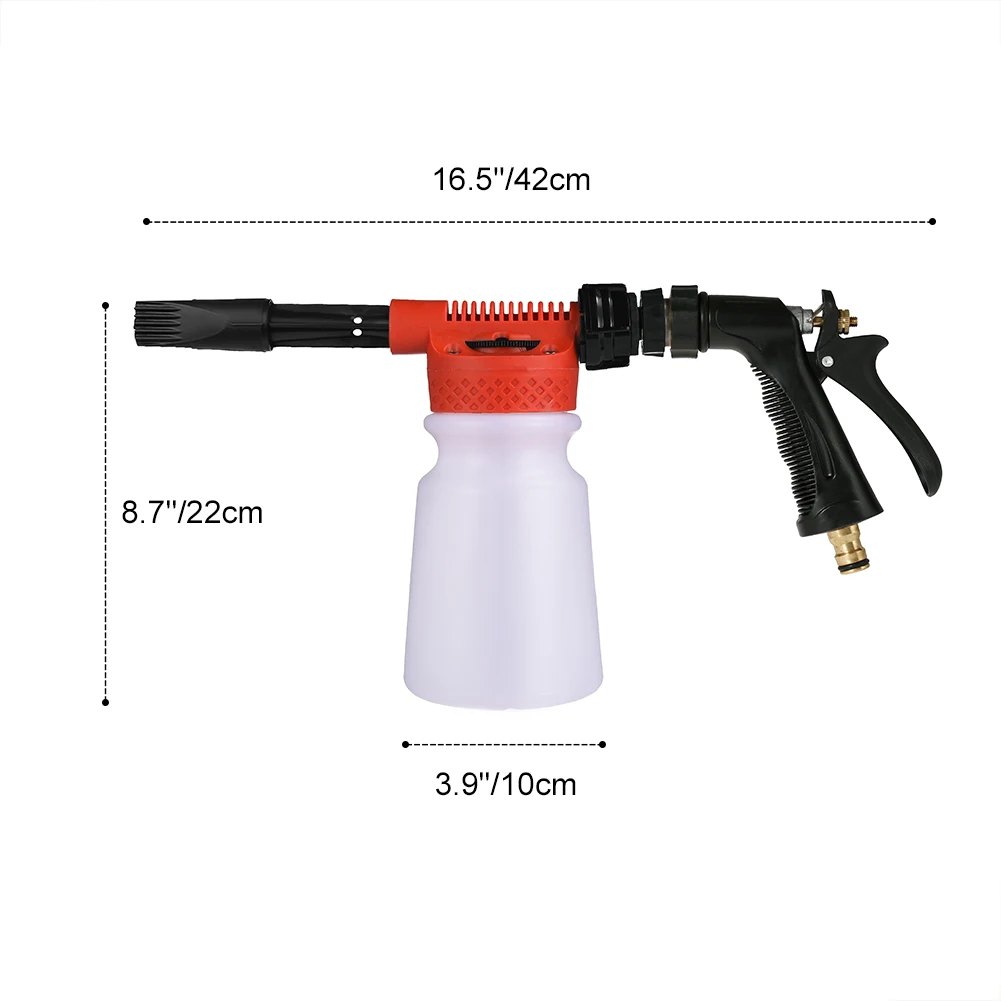 CARGOOL Professional пенопластовый пистолет 900 мл Автомойка Лэнс Бутылка Регулируемая