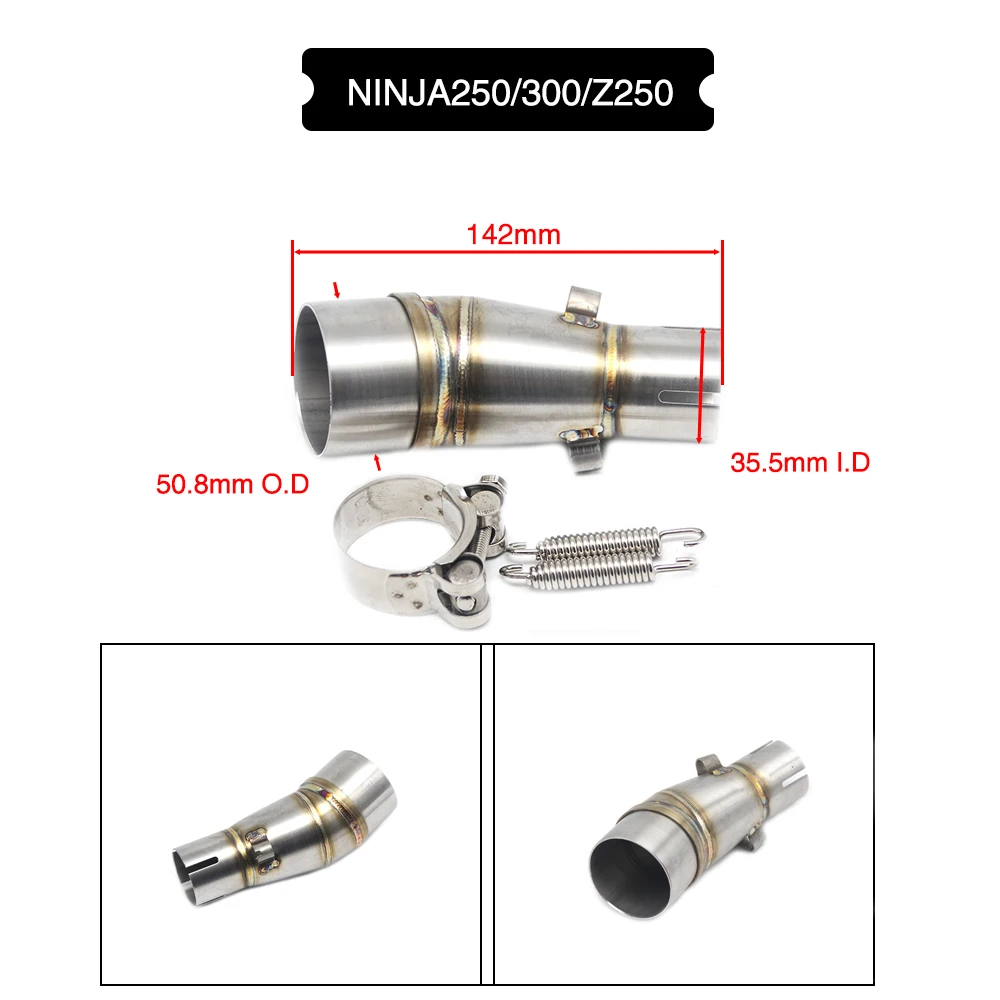 ZSDTRP Соединительный адаптер для Kawasaki ER6N NINJIA 250/300/Z250 250SL/Z250SL DUCATI YAMAHA YZF-R25/R30 мотоцикл средняя труба