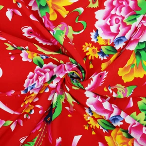 red peony 50 см* 145 см вискоза Мягкая ткань для платья вискоза хлопок Материал пэчворк - Цвет: red peony