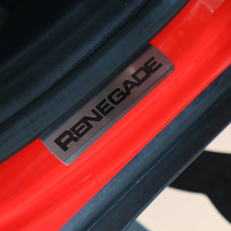 Для Jeep Renegade 2016 2017 2018 2019 2020 2021 порога пластина Накладка входной двери охранник
