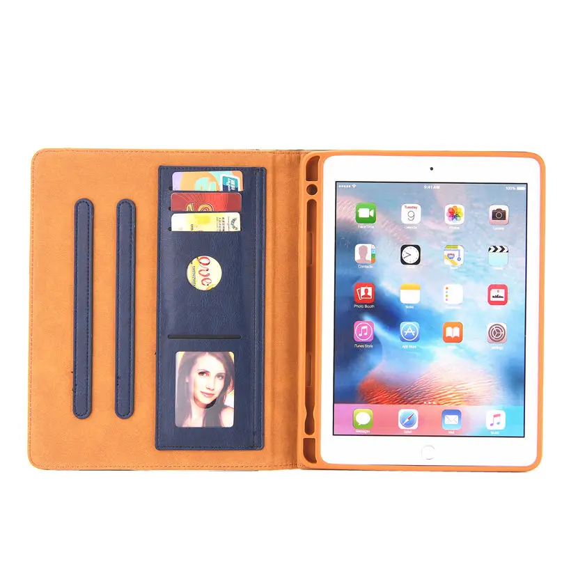 Чехол для планшета iPad 9 7 дюйма 6-го поколения 2018 2017 чехол с держателем карандашей