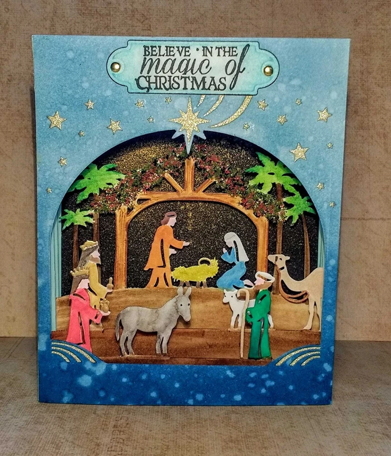 Build a Scene Dies Winter Christmas Xmas Metal Cutting Die Stencil For Diy Scrapbooking Cards Crafts Dies Cutter Decor