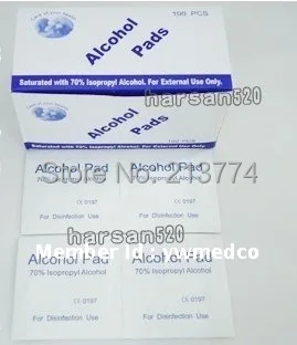 EMS/DHL Бесплатная доставка 100 кор./лот нетканые спиртовые тампоны одноразовые