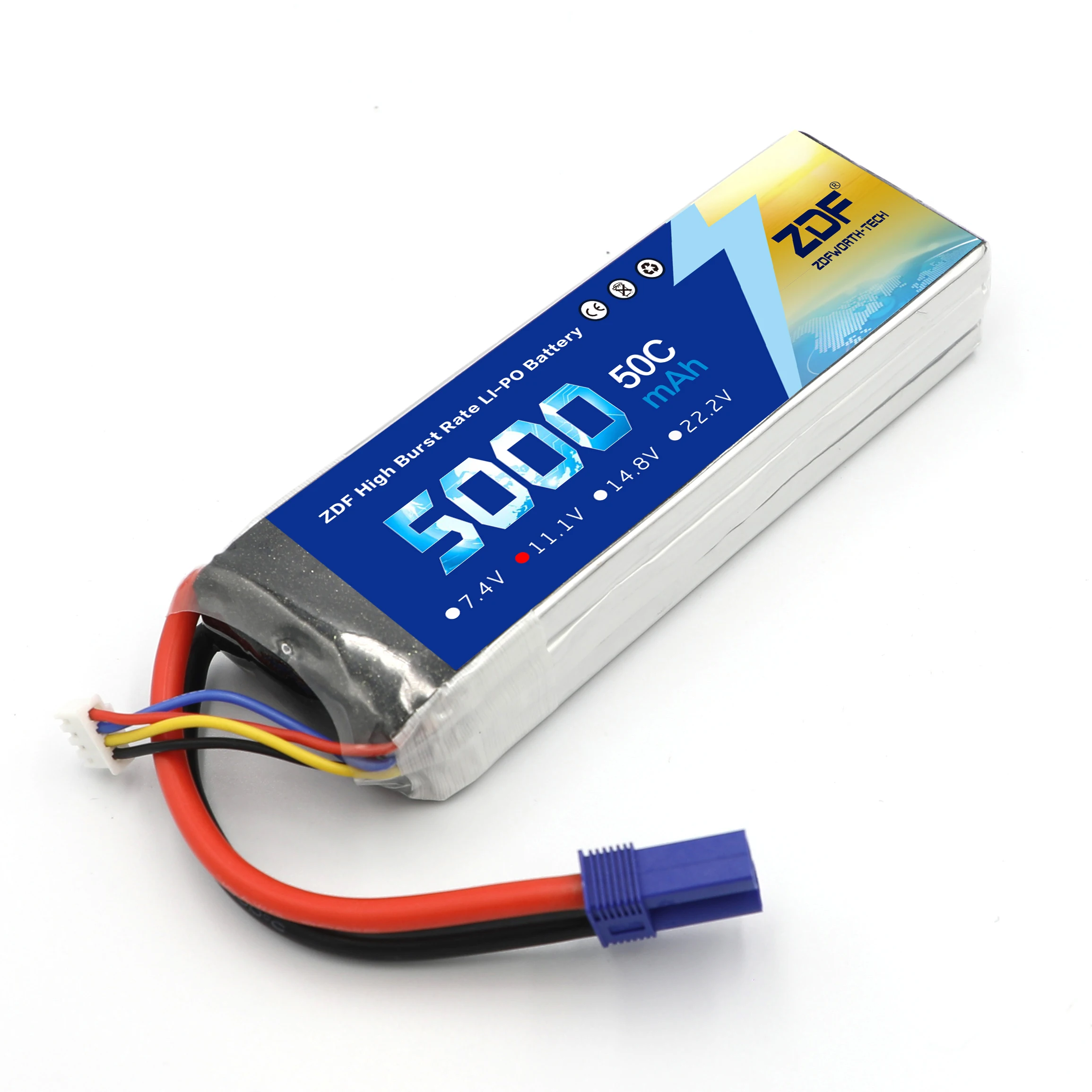 ZDF 2 шт. FPV 450 500 AKKU 11 1 V 5000mAh 50C 100C 3S RC LiPo батарея для лодки Traxxas автомобиля HPI E revo 0 Xmaxx 1/8