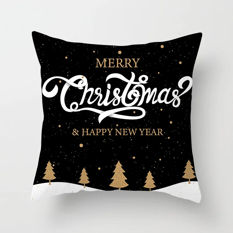 Наволочки с надписью &quotMerry Christmas&quot новогодние мягкие наволочки рождественские